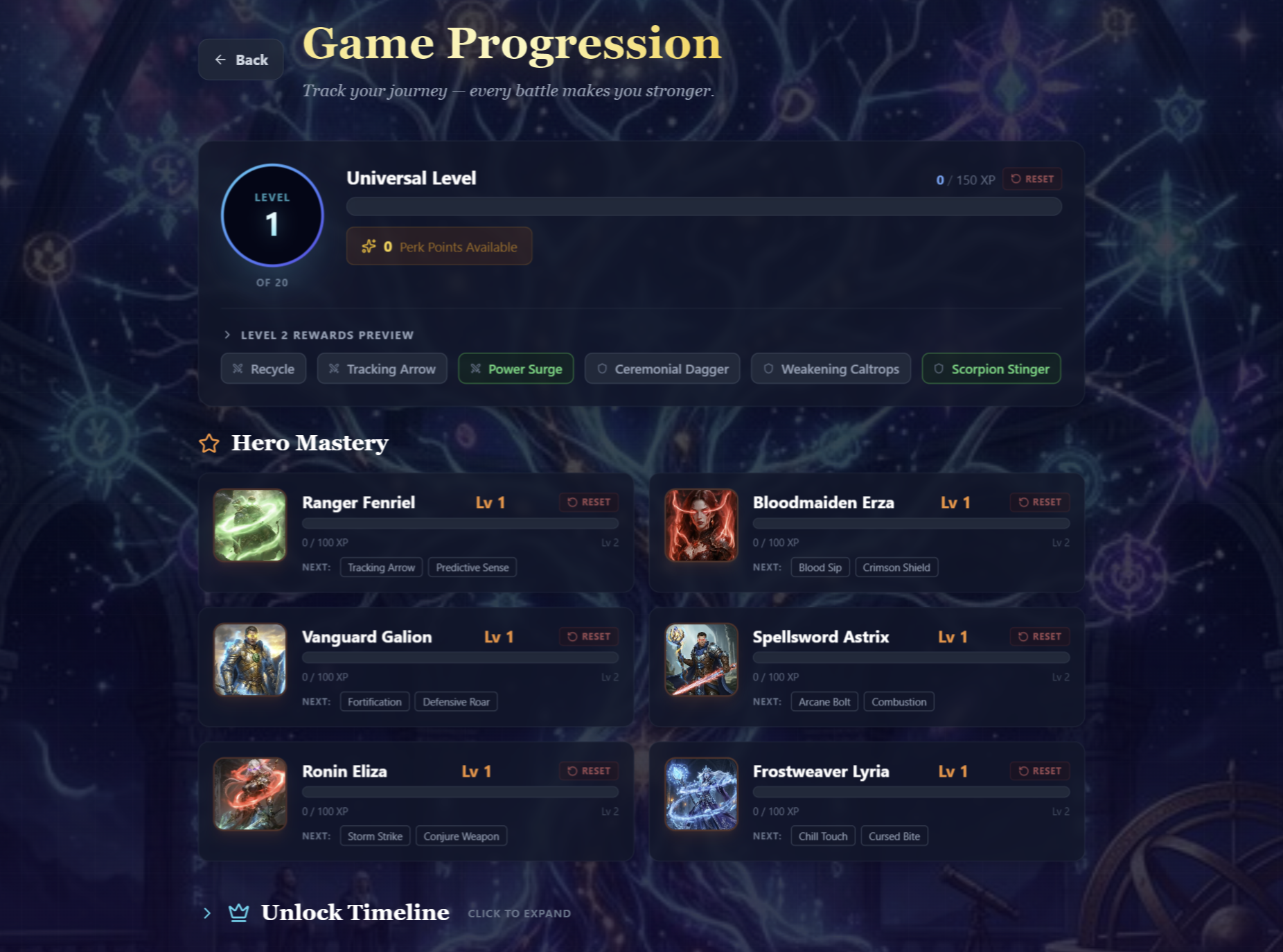 Game Progression